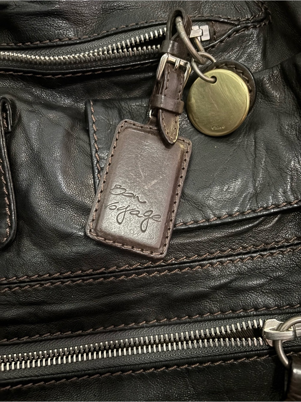 Vintage Chloe Black and Brown Leather  Bag